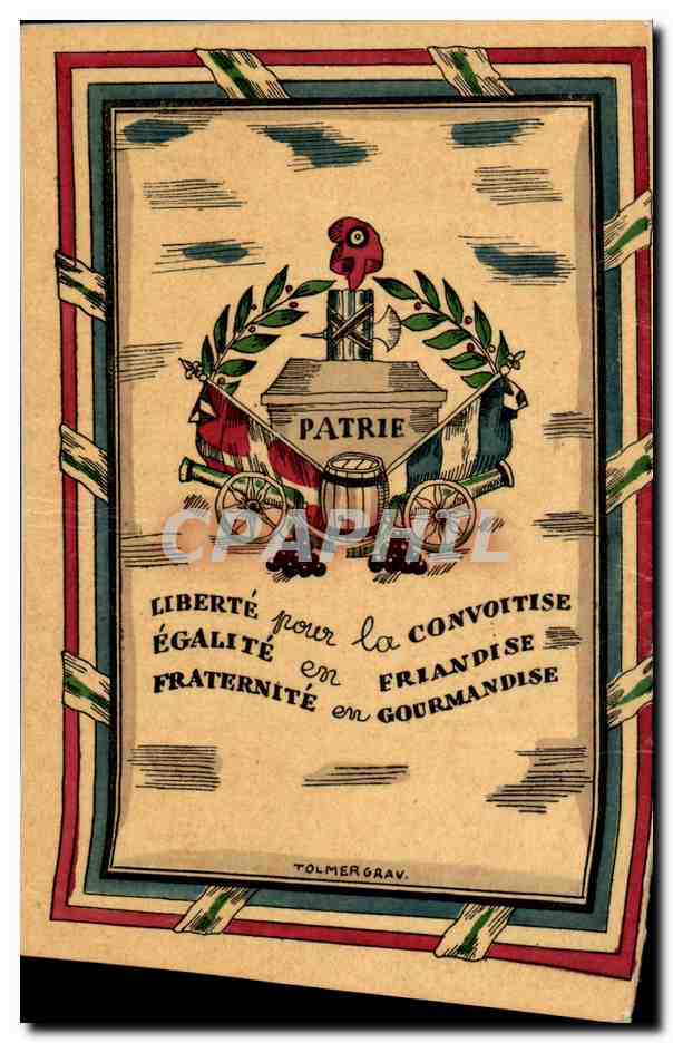 Livret petit conseiller du gourmand 1928 Boissier a Paris Vive la Liberte — Rückseite