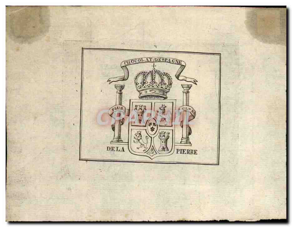 Feuillet papier tres fin Chocolat d Espagne de la pierre Lion Tour 