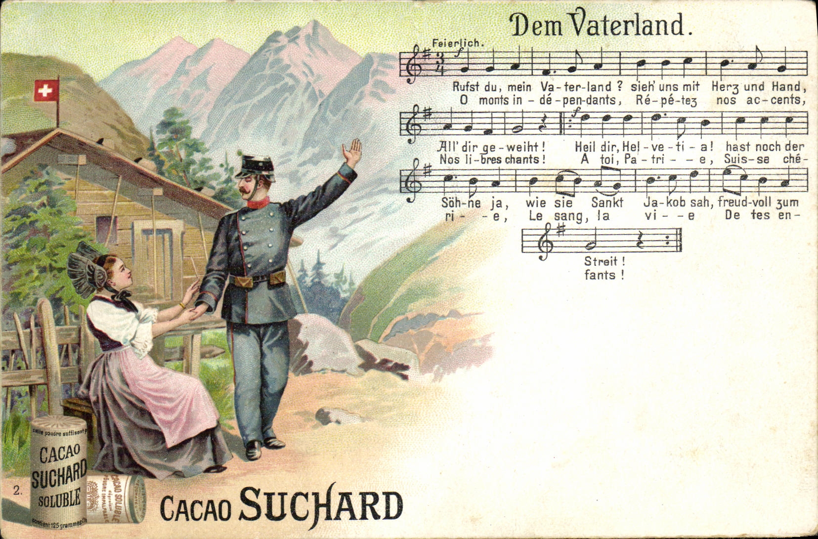 CPA Fantaisie Cacao Suchard Dem Vaterland 