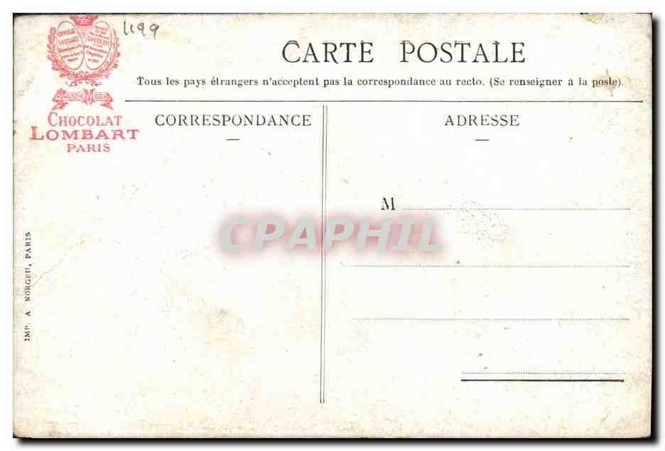 CPA Chocolaterie Lombart Sortie des femmes — Back