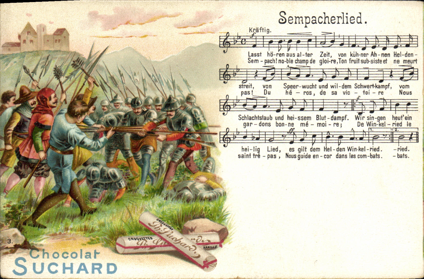 CPA Chocolat Suchard Semparcherlied