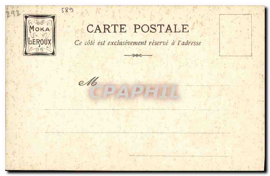 CPA Fantaisie Enfant Cafe moka Leroux  — Rückseite