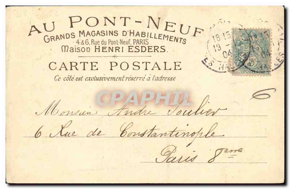 CPA Fantaisie Femme Enfants  — Rückseite