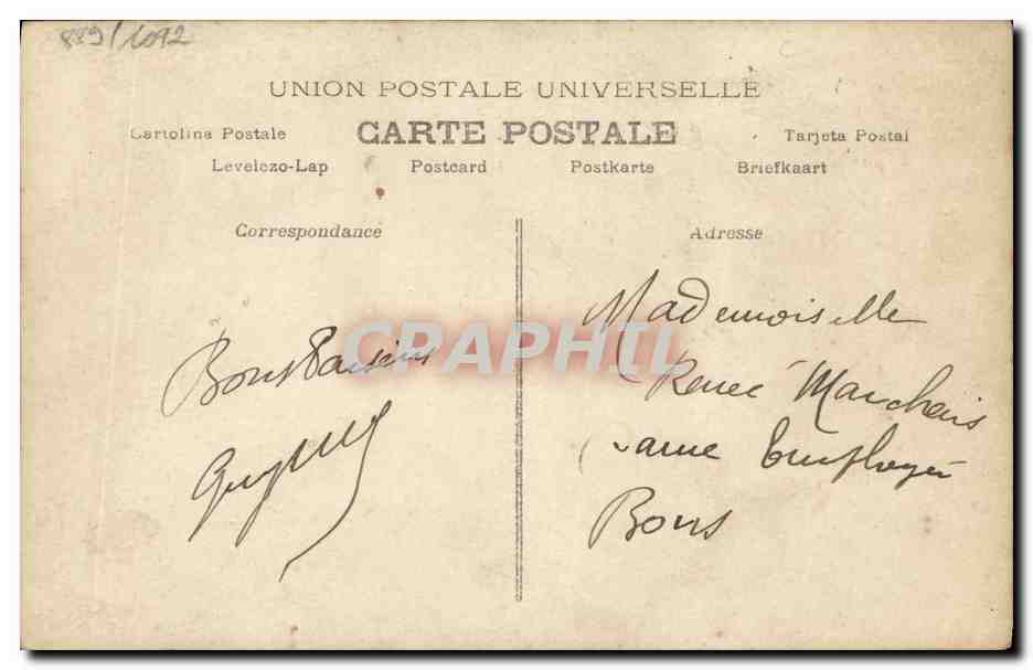 Le Cauchemar de Nicolas — caricature par GIRIS — éditée par Union Postale Universelle — Reverso