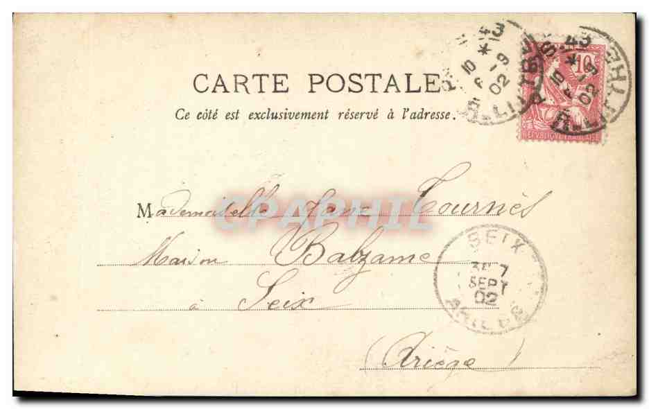 CPA Fantaisie Greuze La cruche cassee — Verso