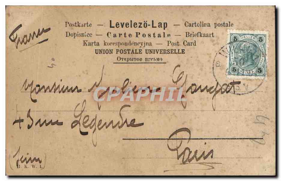 CPA Tolstoy Russie Russia — Verso