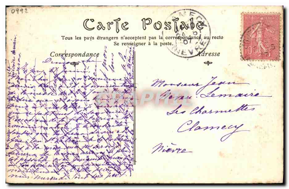 CPA Fantaisie Moeurs et coutumes de l ancien Paris Le cafe 1820 — Verso
