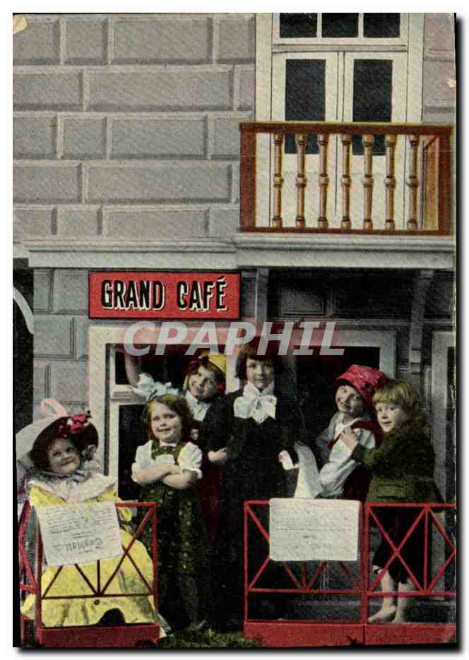 CPA Fantaisie Enfants Grand cafe