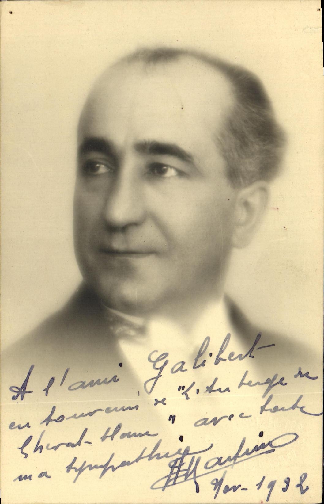 Portrait d'homme — signature de Henri Marais — datée 1932 - Anverso