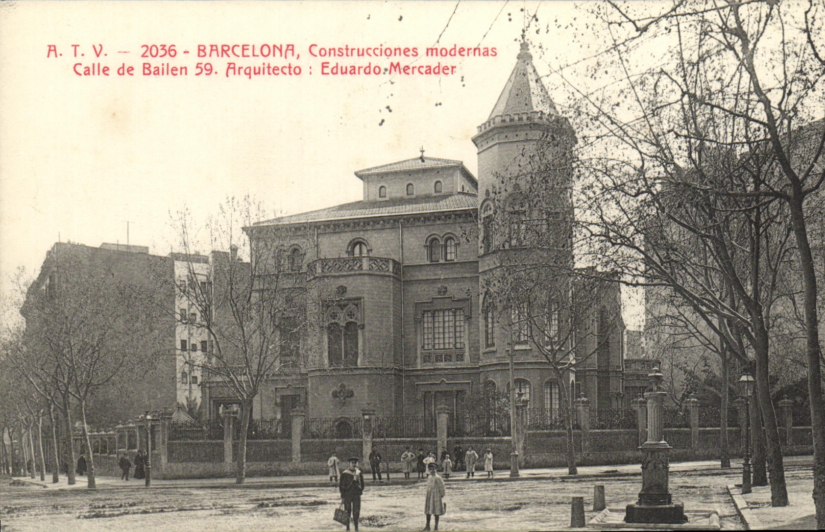 CPA Barcelona Construcciones modernas Calle de Bailen