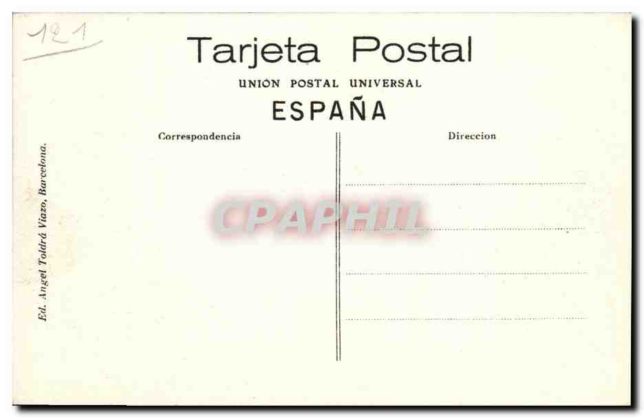 CPA Barcelona Construcciones modernas Calle de Bailen — Rückseite