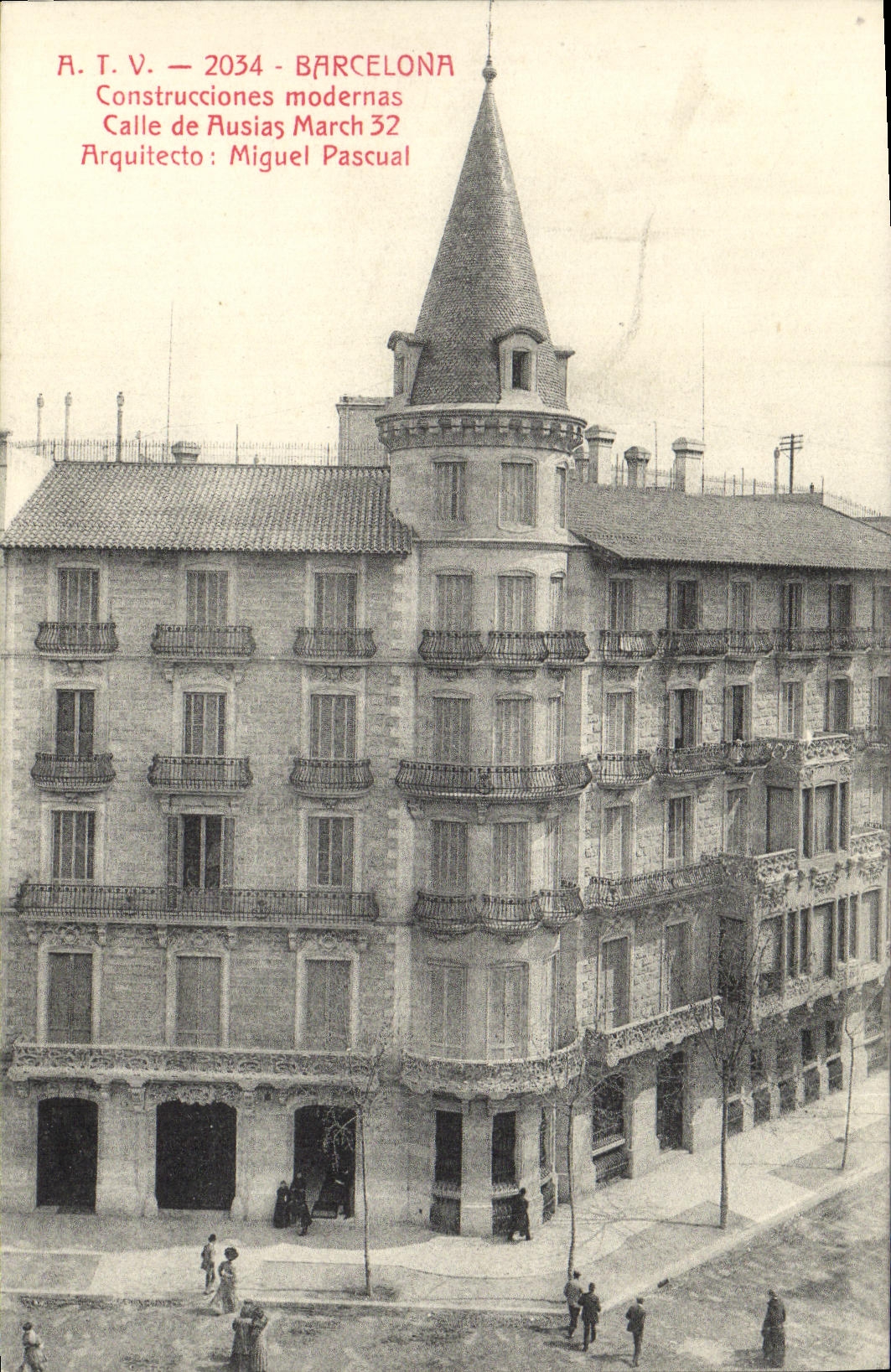 CPA Barcelona Construcciones modernas Calle de Ausias March 32