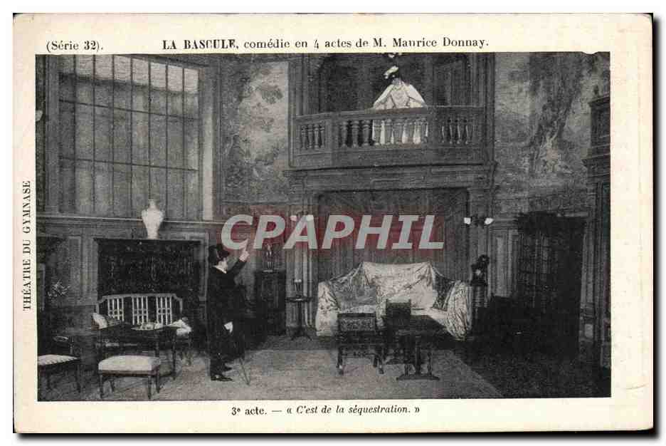CPA La Bascule Comedie 