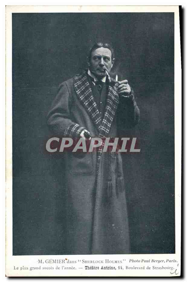 CPA Gemier dans Sherlock Holmes Theatre 
