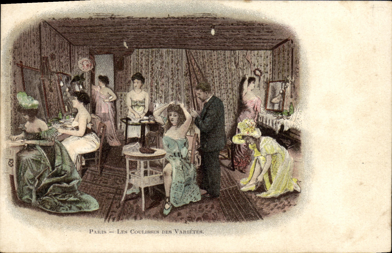 CPA Paris Les coulisses des varietes