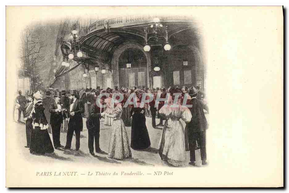 Paris la Nuit — Le Théâtre du Vaudeville — ND Pbot