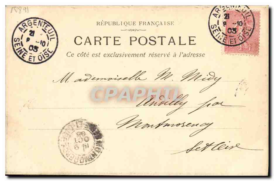 CPA Fantaisie Fleurs  — Rückseite