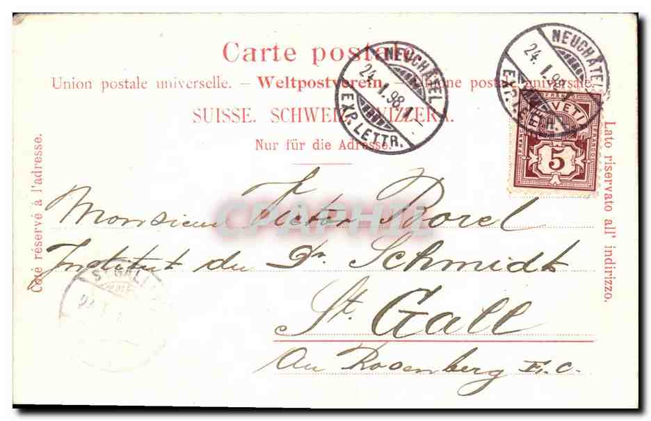 Nidwalden — Écusson avec deux clefs — éditeur Paris & Zurich, n° 3-1291 — Reverso