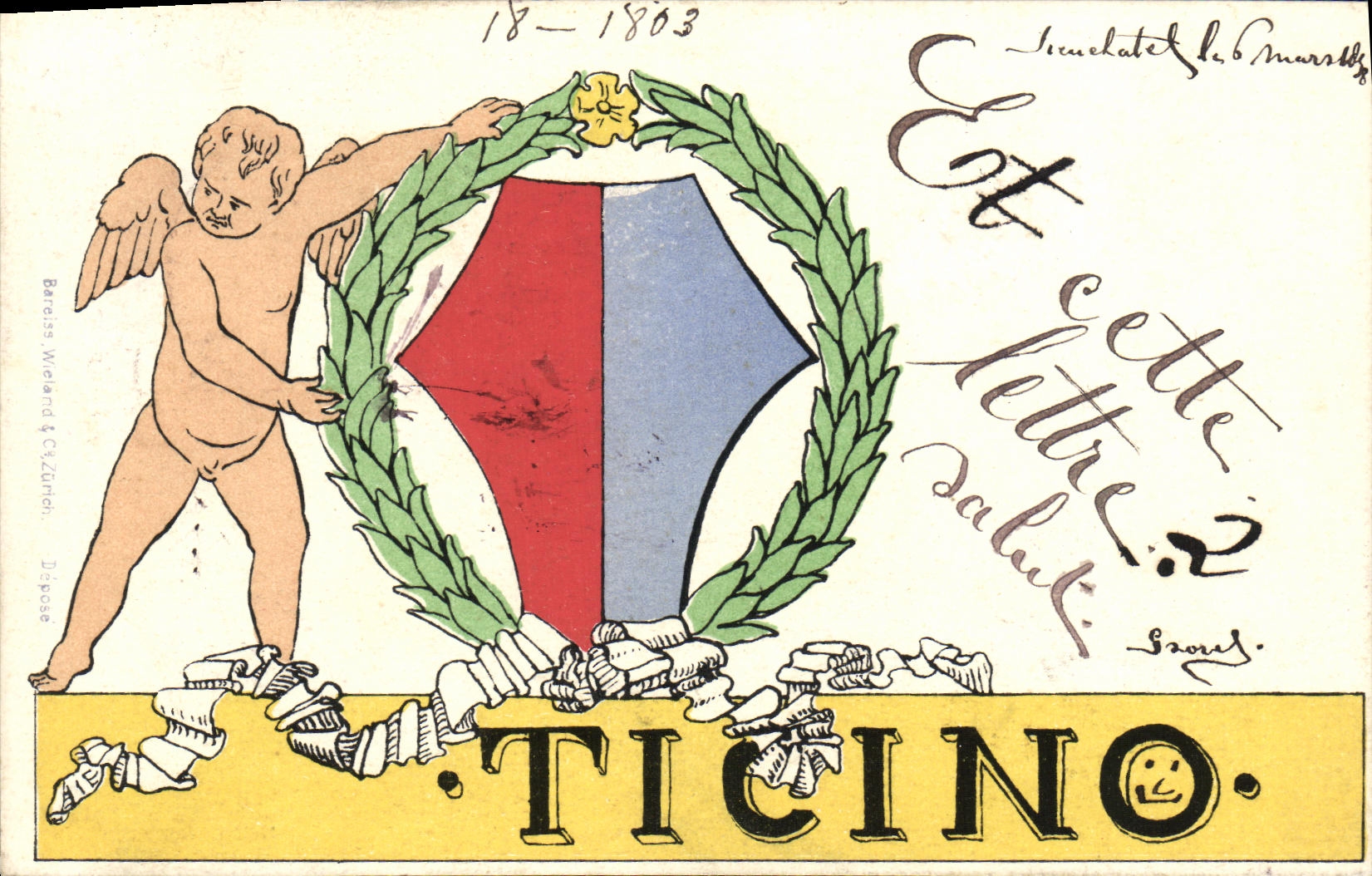 Ticino — Éditeur Beres's Wieland & Cylanch — n° de série non visible