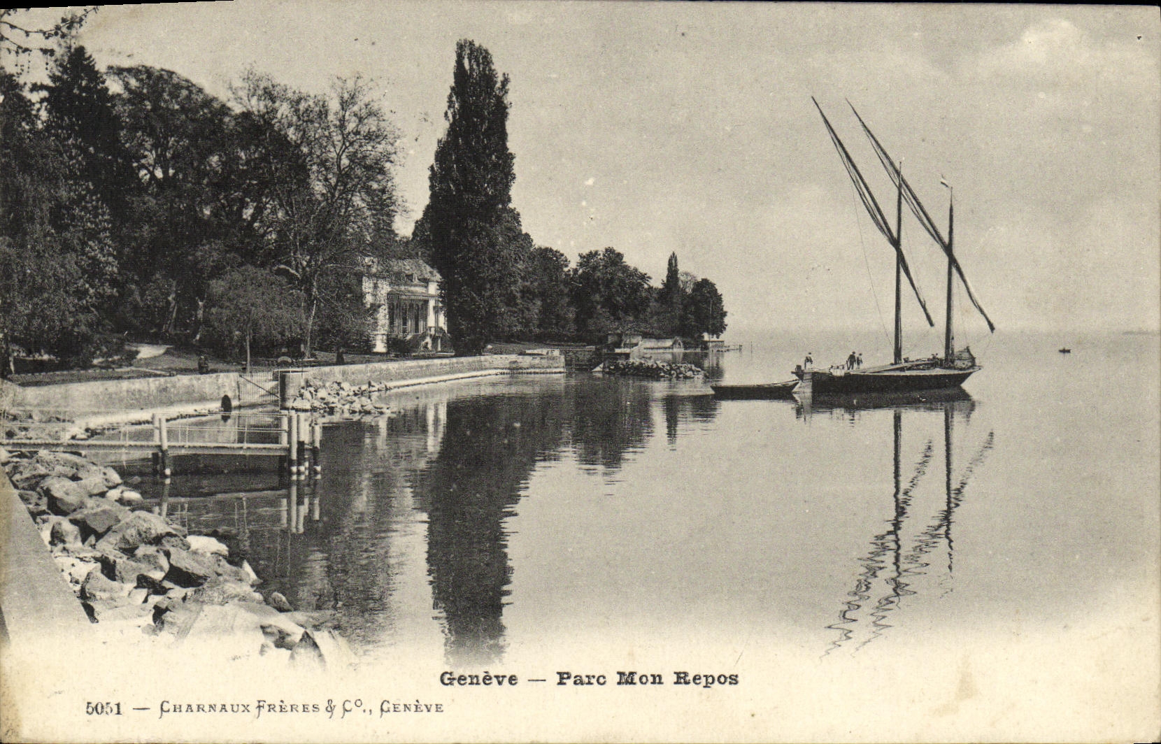 CPA Geneve Parc Mon Repos Barque