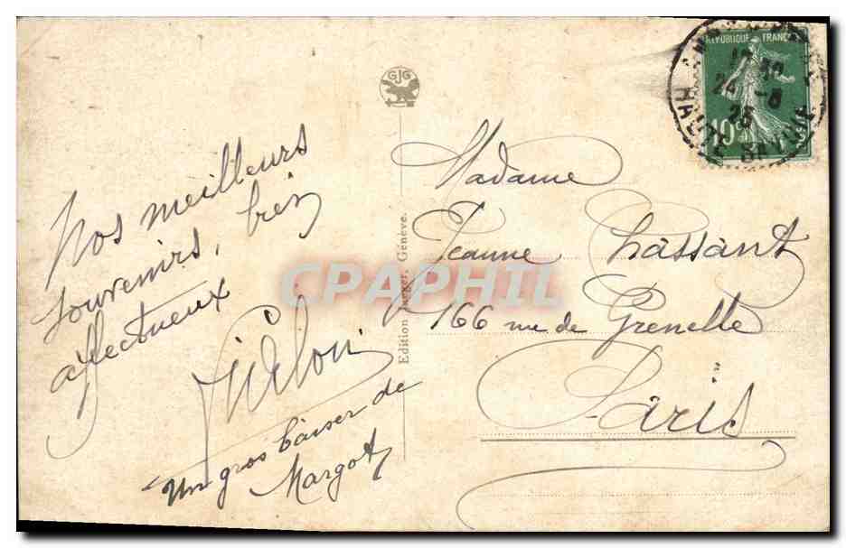 CPA Geneve La rade — Rückseite