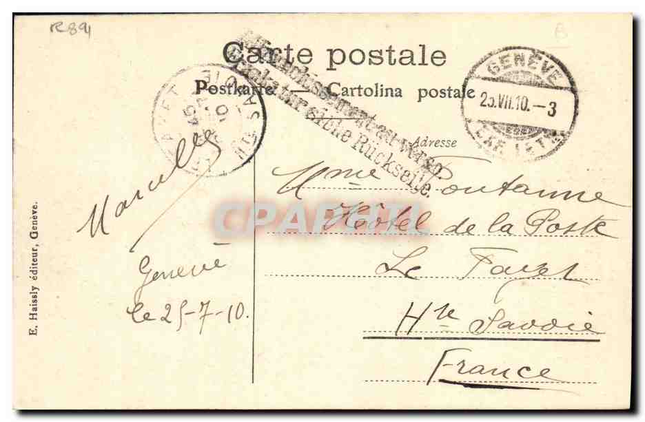 CPA Lac Leman Suisse Bateau Le montreux  — Rückseite