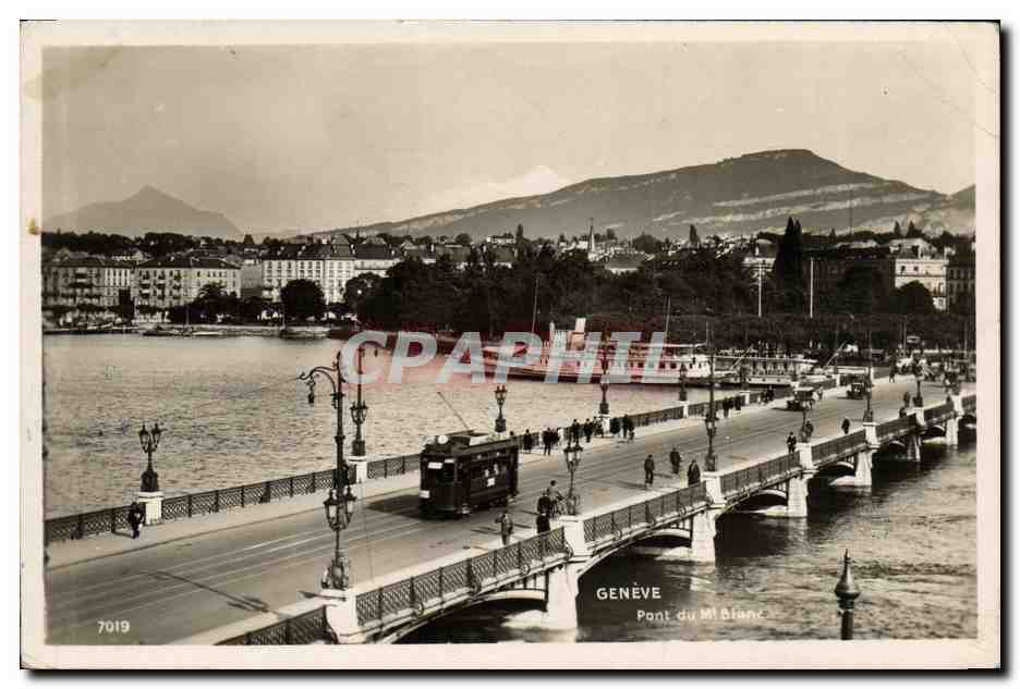 CPA Geneve Pont du Mt Blanc
