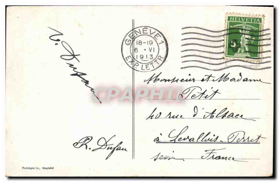 CPA Geneve Musee de l Ariana  — Verso