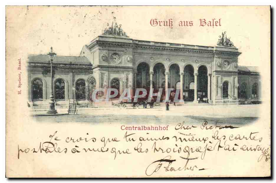 CPA Suisse Centranlbahnhof Carte 1898