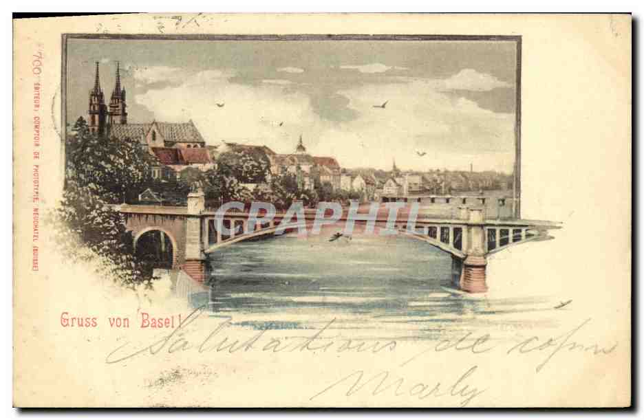 CPA Suisse Gruss von Basel Carte 1899