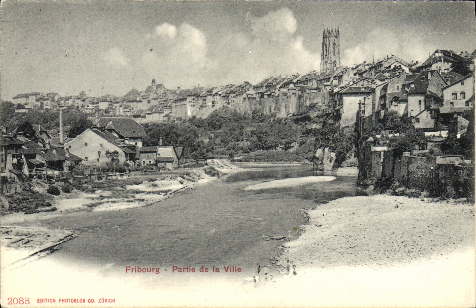 CPA Suisse Fribourg Partie de la ville 