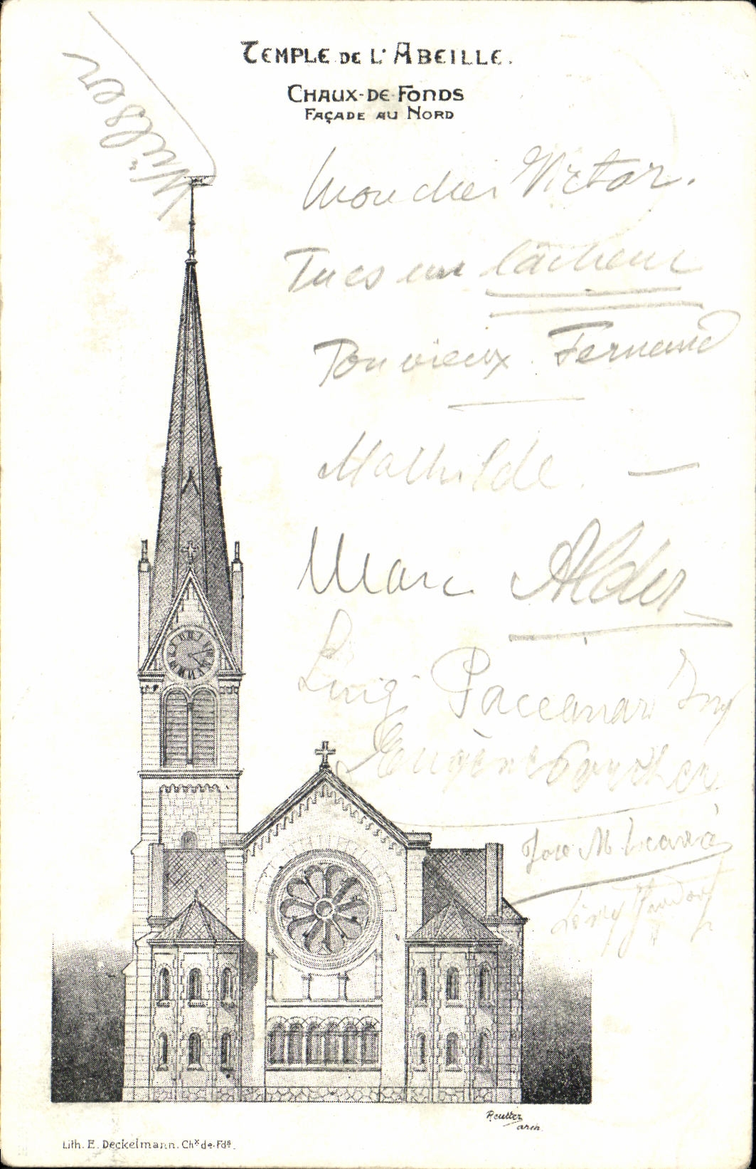CPA Suisse La Chaux de Fonds Temple de l abeille 