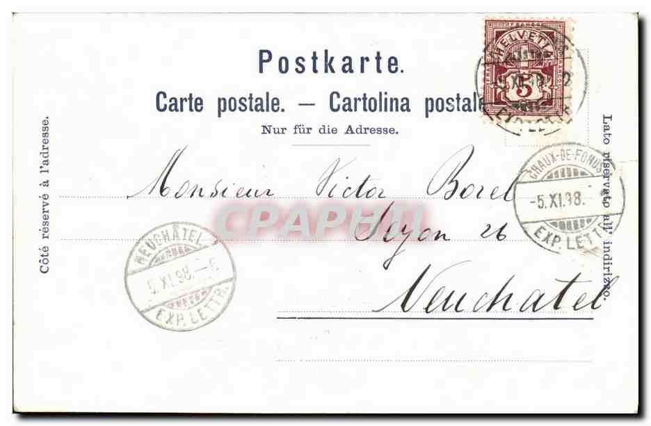 CPA Suisse La Chaux de Fonds  — Rückseite