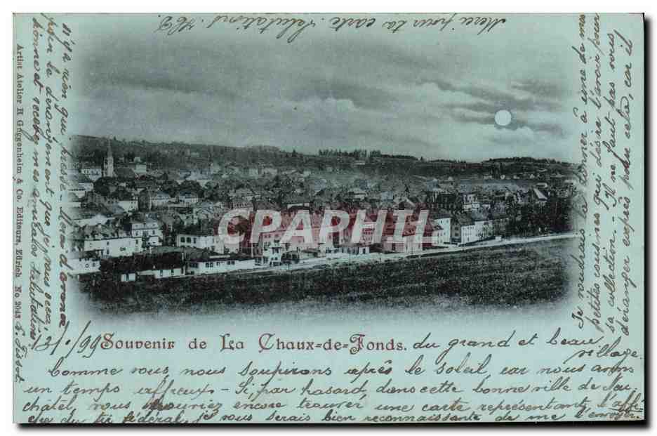 CPA Suisse La Chaux de Fonds Carte 1899