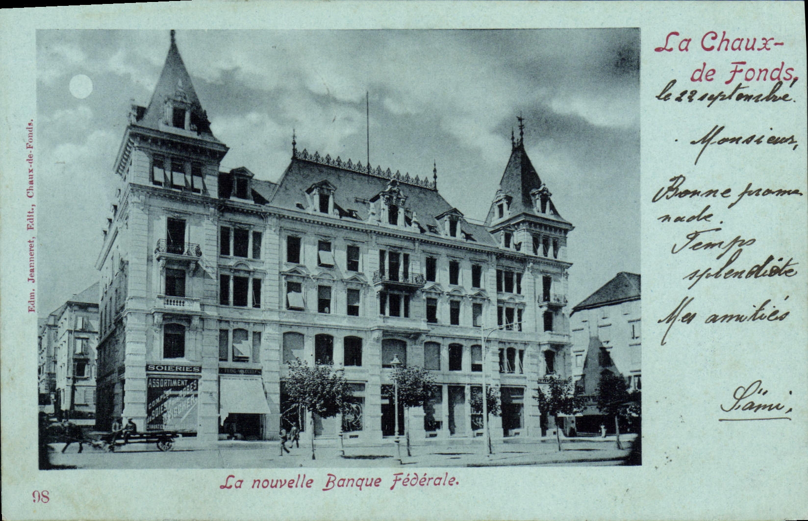 CPA Suisse La Chaux de Fonds La nouvelle banque federale 