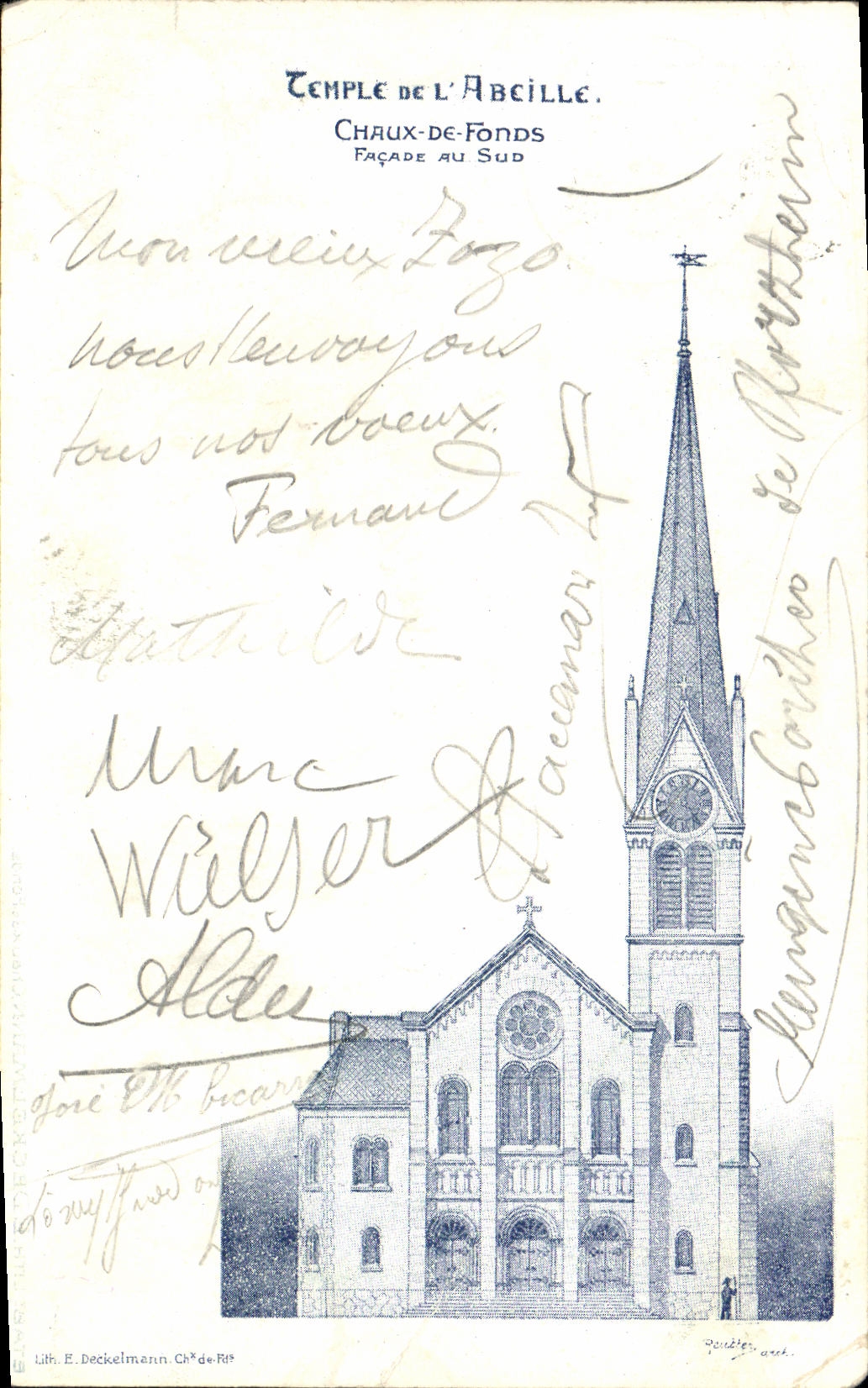 CPA Suisse La Chaux de Fonds Temple de l abeille