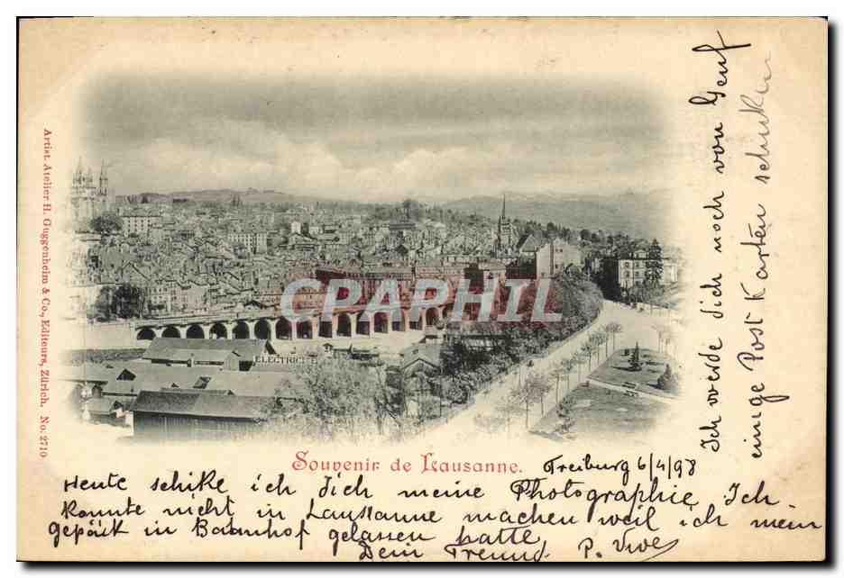 CPA Suisse Lausanne Carte 1899