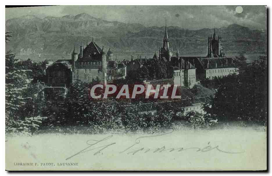 CPA Suisse Lausanne Chateau Carte 1899