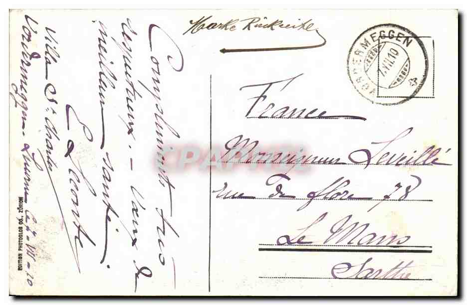 CPA Suisse Luzern Bahnhof und Pilatus Bateau — Back