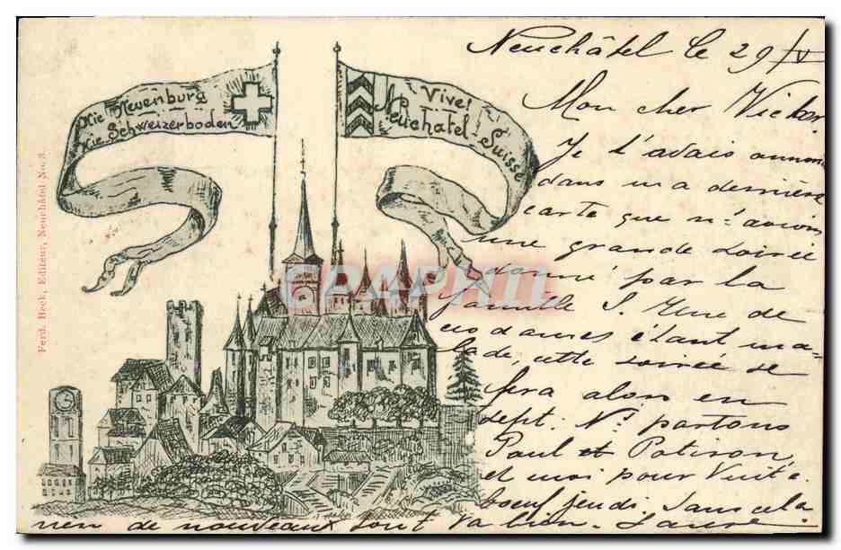 CPA Suisse Neuchatel Carte 1898