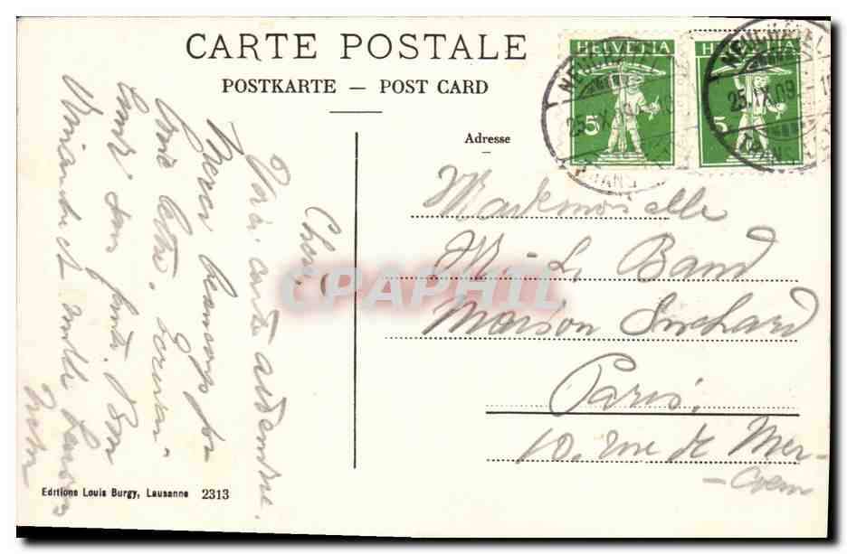 CPA Suisse Neuchatel et les Alpes — Rückseite