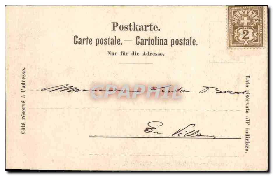 CPA Suisse Neuchatel Le chateau  — Verso
