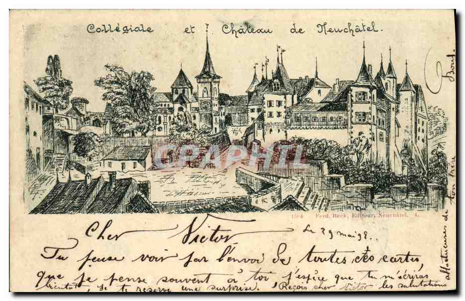 CPA Suisse Neuchatel CArte 1898