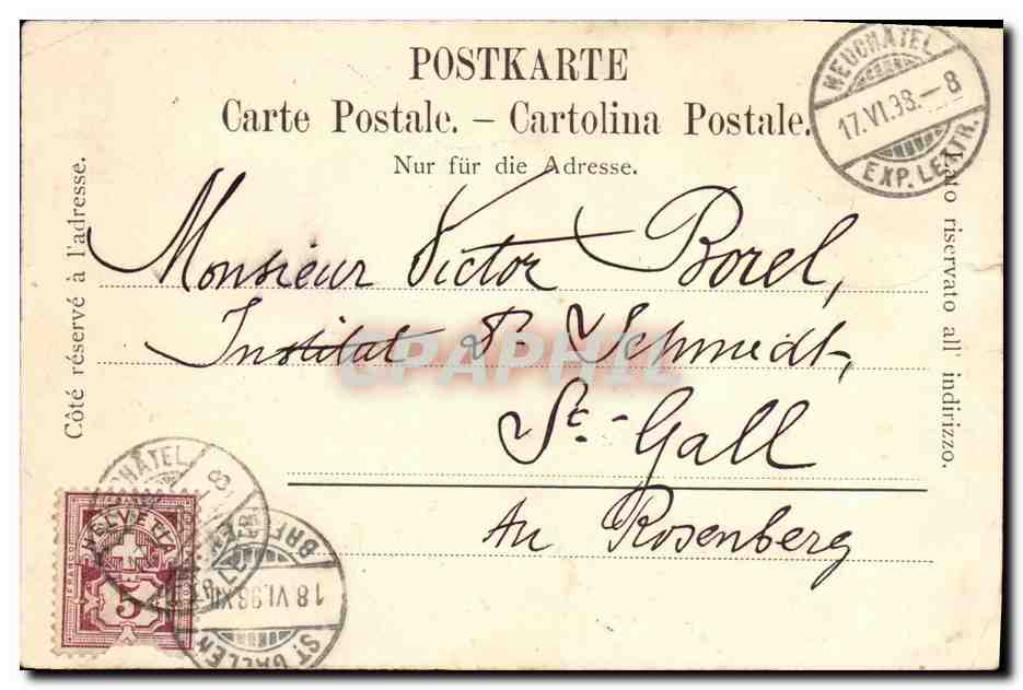 CPA Suisse Neuchatel Le port vers 1835 La porte de l hopital demolie en 1766 Carte 1898 — Reverso