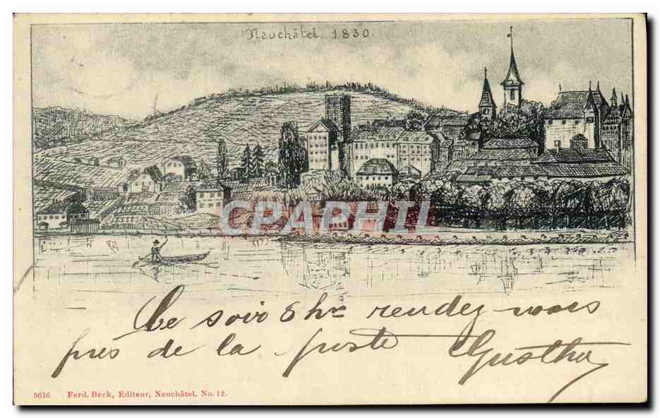 CPA Suisse Neuchatel Carte 1899