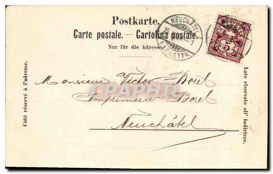 CPA Suisse Neuchatel Lions  — Rückseite