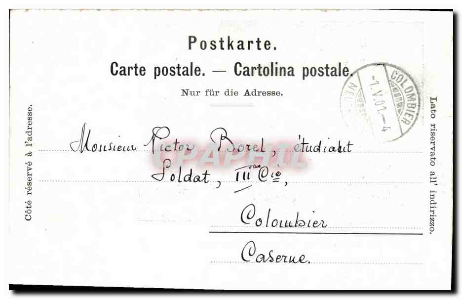 CPA Suisse Local de Zofingue a Neuchatel  — Rückseite