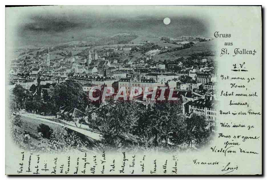 CPA Suisse Gruss aus St Gallen Carte 1898