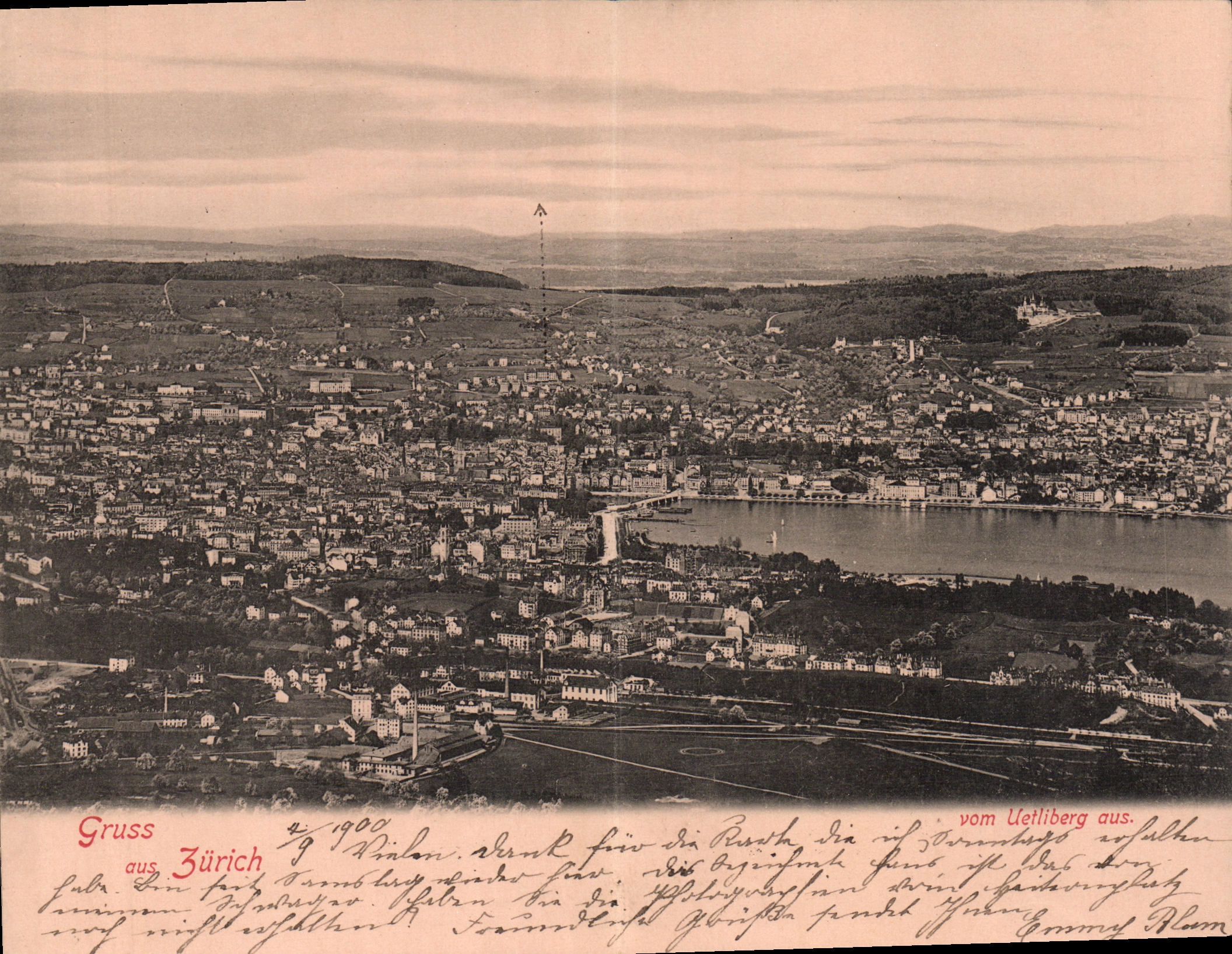 CARTE DOUBLE Suisse Zurich 