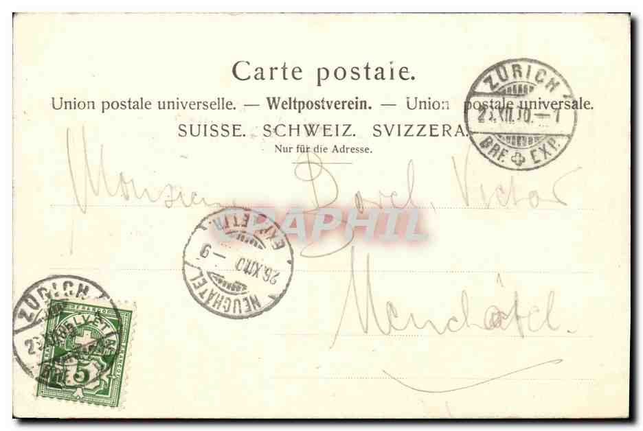 CPA Suisse Zurich Paradeplatz  — Verso